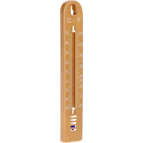 Universal-Thermometer, hellbraun (-30°C bis +50°C) 17cm - 2 ['Thermometer', ' Universalthermometer', ' Kunststoffthermometer', ' Thermometer mit lesbarer Skala', ' Thermometer mit doppelter Skala', ' Thermometer für Räume mit hoher Luftfeuchtigkeit']