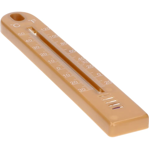 Universal-Thermometer, hellbraun (-30°C bis +50°C) 17cm - 3 ['Thermometer', ' Universalthermometer', ' Kunststoffthermometer', ' Thermometer mit lesbarer Skala', ' Thermometer mit doppelter Skala', ' Thermometer für Räume mit hoher Luftfeuchtigkeit']