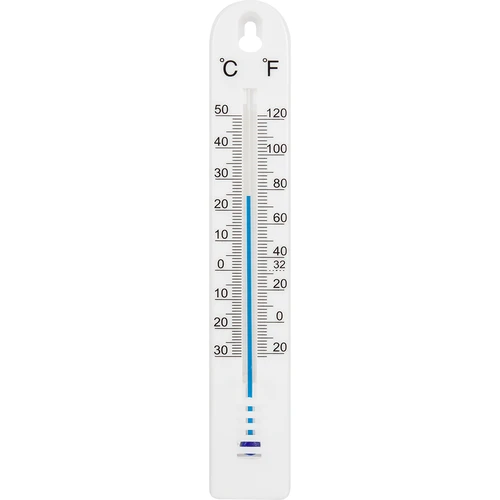 Universal-Thermometer, Weiß (-30°C bis +50°C) 17cm  - 1 ['Thermometer', ' Universalthermometer', ' Kunststoffthermometer', ' Thermometer mit lesbarer Skala', ' Thermometer mit doppelter Skala', ' Thermometer für Räume mit hoher Luftfeuchtigkeit']