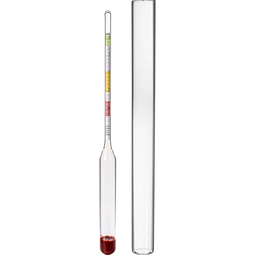 Vinometer (Saccharimeter) im Plastikreagenzglas (messgeräte