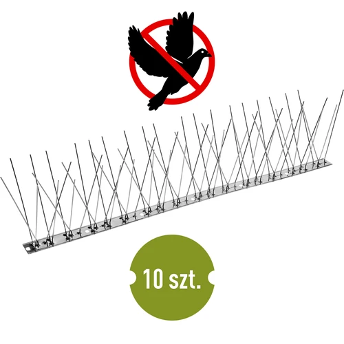 Vogelspikes, auf Metallstreifen, 10 Stk.  - 1 ['Vogelabwehr', ' Vogelspikes', ' Vogelspikes', ' Vogelabwehr Metallspikes', ' Taubenspikes aus Stahl', ' Fensterbankspikes', ' Vogelspikestreifen', ' Vogelspikestreifen', ' rostfreie Vogelstreifen', ' Vogelschutz', ' Taubenschutz', ' Fassadenschutz gegen Vögel', ' Vogelabwehr', ' Fensterbank reinigen', ' Spikes auf Metallstreifen', ' Vogelspikes Set', ' effektiver Schutz gegen Tauben', ' Vögel', ' Vogelabwehrspikes', ' Vogelabwehrstreifen', ' wie man Vögel effektiv abwehrt', ' vogelsichere Spikes', ' vogelsichere Spikestreifen']