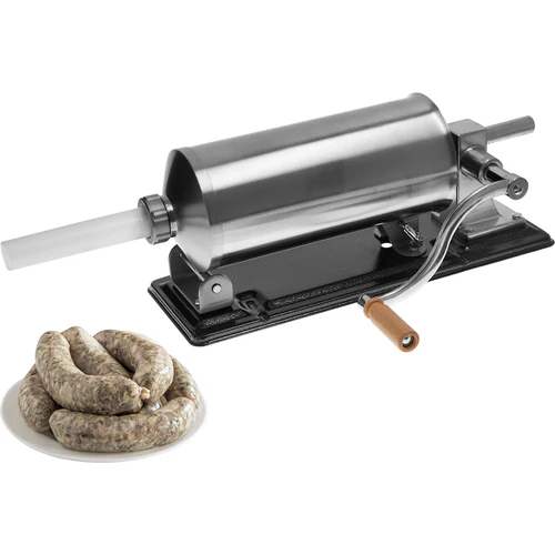 Waagerechter Wurstfüller 4 kg - 4 ['black weekend', ' horizontale Füllmaschine 4 kg', ' Füllmaschine', ' für Würste', ' zum Füllen von Hausmacherwurst', ' Spritze', ' gastronomische Füllmaschine', ' Hausmacherfüllmaschine', ' Metzgereiausrüstung', ' Fülltrichter', ' Hausmacherwurstfüllmaschine']