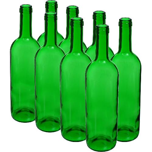 Boredeaux Weinflasche 0,75ml symbol:631471 8er-Pack. olivgrün