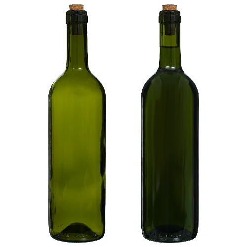 symbol:631471 Weinflasche olivgrün 8er-Pack. Boredeaux 0,75ml