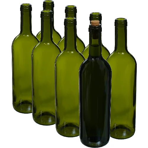 8er-Pack. Boredeaux symbol:631471 olivgrün Weinflasche 0,75ml