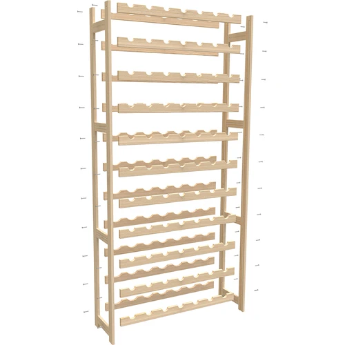 Weinregal aus Holz - 77 Flaschen - 3 ['Weinregal', ' Aufbewahrung von Wein', ' Weinzubehör', ' Weinlagerung', ' Regal für Spirituosen', ' Ständer für Spirituosen', ' Ständer für Whisky', ' Holzregal']