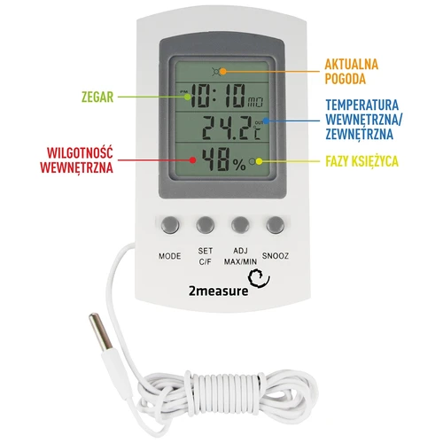 Wetterstation – Elektronisches, Sonde, weiß - 5 ['Wetterstation', ' Haus-Wetterstation', ' Temperatur', ' Umgebungstemperatur', ' Temperaturüberwachung', ' Elektrothermometer', ' Innenthermometer', ' Außenthermometer', ' Thermometer für Außen', ' Thermometer mit Sonde', ' Elektrothermometer mit Sonde', ' Feuchtigkeitsmesser', ' Thermometer mit Hygrometer', ' Thermometer mit Feuchtigkeitsmesser', ' Luftfeuchtigkeitsmesser']