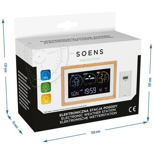 Wetterstation (RCC, DCF) - elektronisch, drahtlos, beleuchtet, Sensor, weiß - 15 ['drahtlose Wetterstation', ' Außen- und Innentemperaturmessung', ' Luftfeuchtigkeitsmessung', ' Wetterstation mit Kalender', ' Wetterstation mit Wecker', ' präzise Wetterstation', ' Wetterstation', ' elektronische Wetterstation', ' universelle Wetterstation', ' ideales Wettermessgerät']