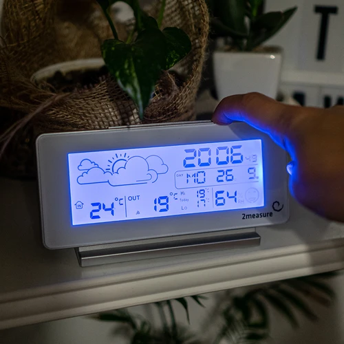 Wetterstation RCC, DCF – Elektronisches, Kabellose, Beleuchtet, Sensor, weiß - 11 ['Wetterstation', ' Haus-Wetterstation', ' Temperatur', ' Umgebungstemperatur', ' Temperaturüberwachung', ' Elektrothermometer', ' Thermometer mit Sensor', ' Innenthermometer', ' Außenthermometer', ' Thermometer für Außen', ' Wetterstation']