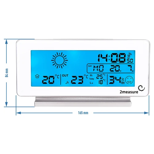 Kaufe WIFI-Wetterstation, kabellos, für drinnen und draußen, Hygrometer,  Thermometer, Temperatur- und Luftfeuchtigkeitsanzeige