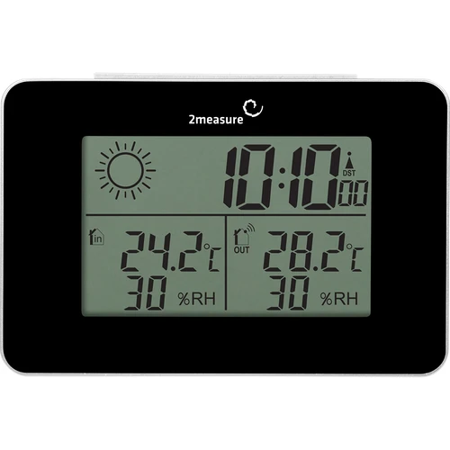 Wetterstation RCC – Elektronisches, Kabellose, Beleuchtet, Sensor, schwarz - 2 ['Wetterstation', ' Haus-Wetterstation', ' Temperatur', ' Umgebungstemperatur', ' Temperaturüberwachung', ' Elektrothermometer', ' Thermometer mit Sensor', ' Innenthermometer', ' Außenthermometer', ' Thermometer für Außen', '']