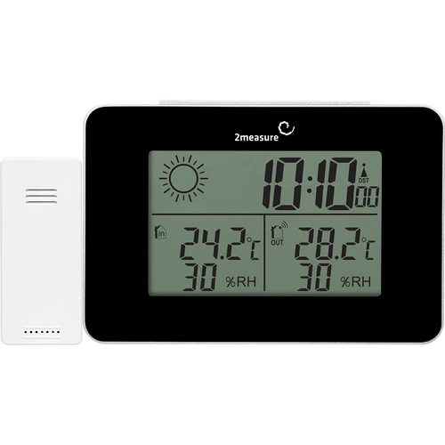 Wetterstation RCC – Elektronisches, Kabellose, Beleuchtet, Sensor, schwarz - 6 ['Wetterstation', ' Haus-Wetterstation', ' Temperatur', ' Umgebungstemperatur', ' Temperaturüberwachung', ' Elektrothermometer', ' Thermometer mit Sensor', ' Innenthermometer', ' Außenthermometer', ' Thermometer für Außen', '']