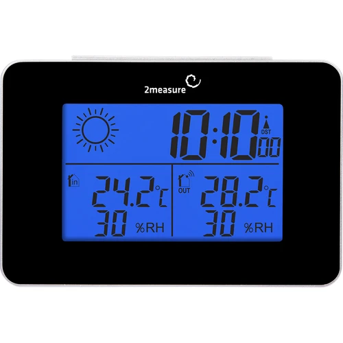 Wetterstation RCC – Elektronisches, Kabellose, Beleuchtet, Sensor, schwarz - 9 ['Wetterstation', ' Haus-Wetterstation', ' Temperatur', ' Umgebungstemperatur', ' Temperaturüberwachung', ' Elektrothermometer', ' Thermometer mit Sensor', ' Innenthermometer', ' Außenthermometer', ' Thermometer für Außen', '']