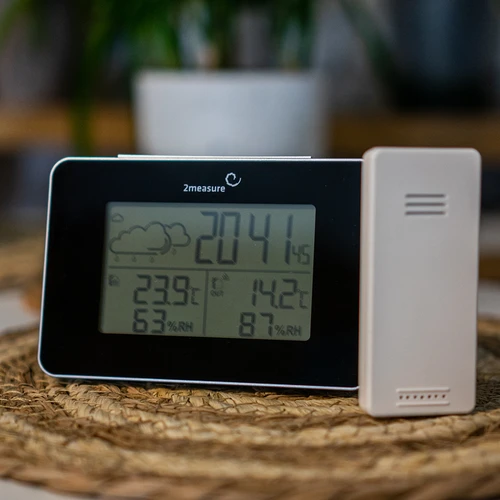 Wetterstation RCC – Elektronisches, Kabellose, Beleuchtet, Sensor, schwarz - 17 ['Wetterstation', ' Haus-Wetterstation', ' Temperatur', ' Umgebungstemperatur', ' Temperaturüberwachung', ' Elektrothermometer', ' Thermometer mit Sensor', ' Innenthermometer', ' Außenthermometer', ' Thermometer für Außen', '']